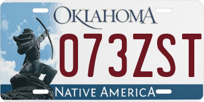 OK license plate 073ZST