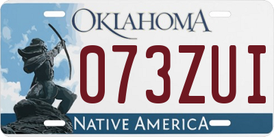 OK license plate 073ZUI