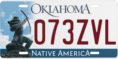 OK license plate 073ZVL