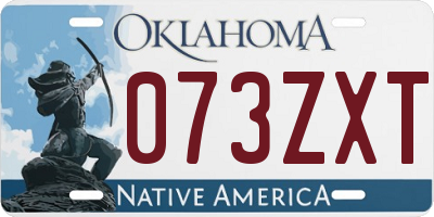 OK license plate 073ZXT