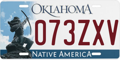 OK license plate 073ZXV