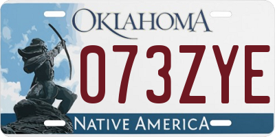 OK license plate 073ZYE