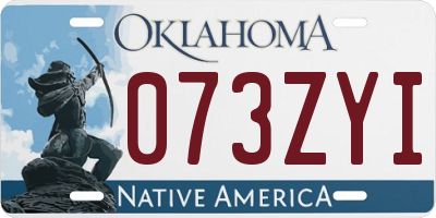 OK license plate 073ZYI