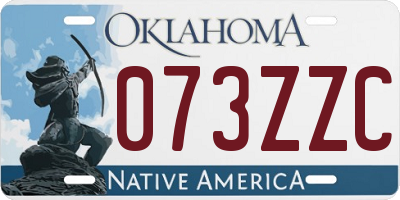 OK license plate 073ZZC