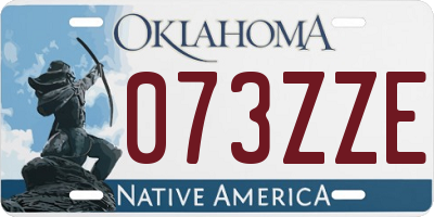 OK license plate 073ZZE