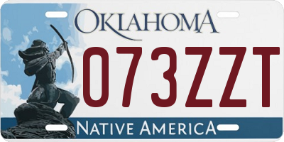 OK license plate 073ZZT