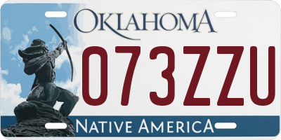 OK license plate 073ZZU