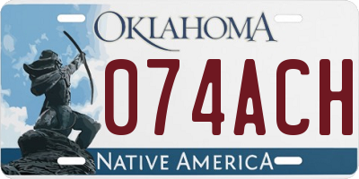 OK license plate 074ACH