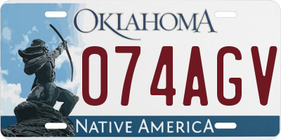 OK license plate 074AGV