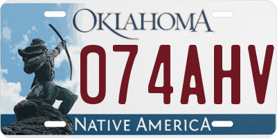 OK license plate 074AHV