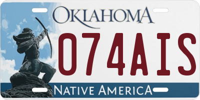 OK license plate 074AIS