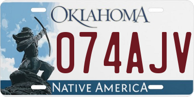 OK license plate 074AJV