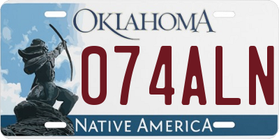 OK license plate 074ALN