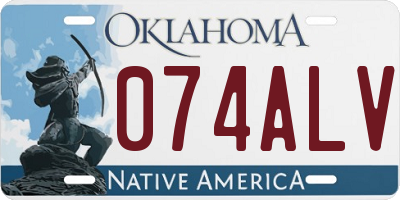 OK license plate 074ALV