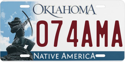 OK license plate 074AMA