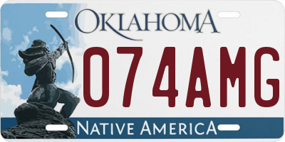 OK license plate 074AMG