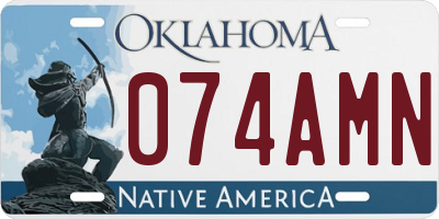 OK license plate 074AMN