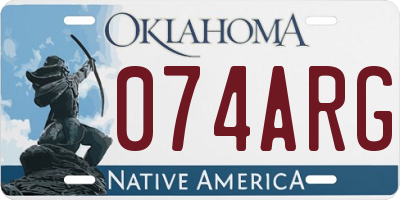 OK license plate 074ARG