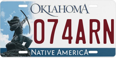 OK license plate 074ARN
