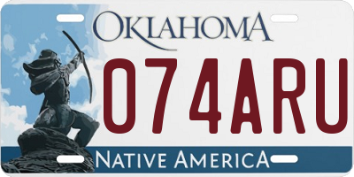 OK license plate 074ARU