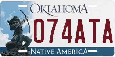 OK license plate 074ATA