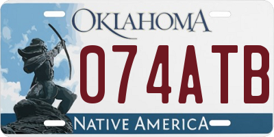 OK license plate 074ATB