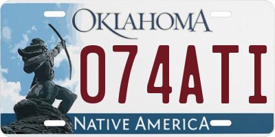 OK license plate 074ATI
