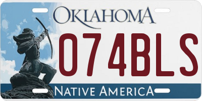OK license plate 074BLS