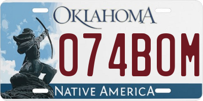 OK license plate 074BOM