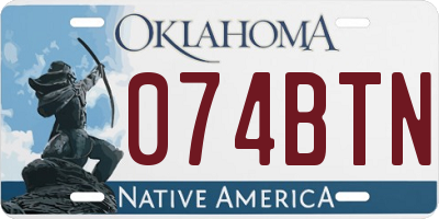 OK license plate 074BTN