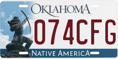 OK license plate 074CFG