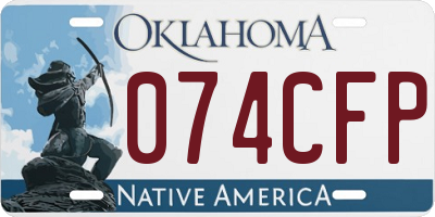 OK license plate 074CFP
