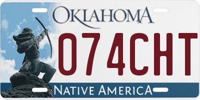 OK license plate 074CHT