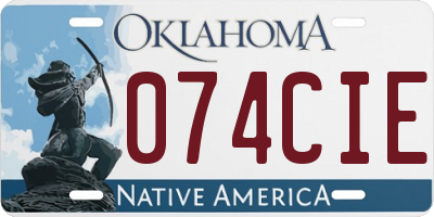 OK license plate 074CIE