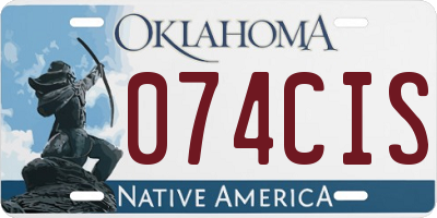 OK license plate 074CIS
