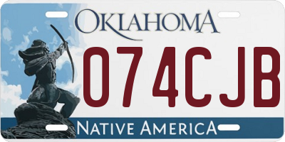 OK license plate 074CJB