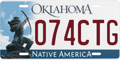 OK license plate 074CTG