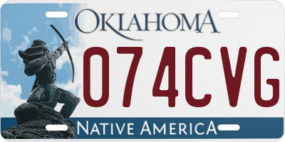 OK license plate 074CVG