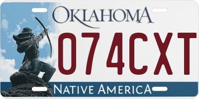 OK license plate 074CXT