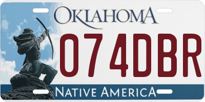 OK license plate 074DBR