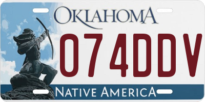 OK license plate 074DDV