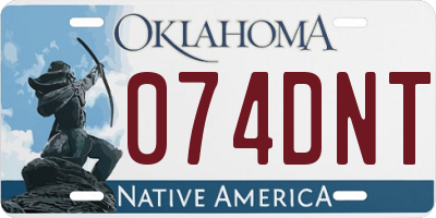 OK license plate 074DNT