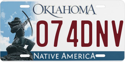 OK license plate 074DNV