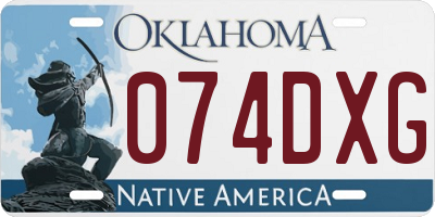 OK license plate 074DXG