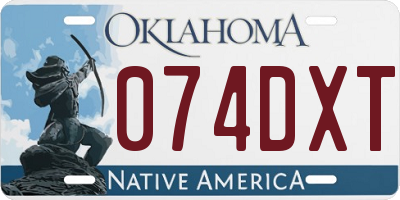 OK license plate 074DXT