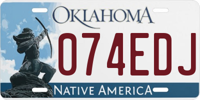 OK license plate 074EDJ