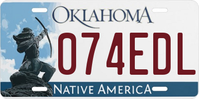 OK license plate 074EDL