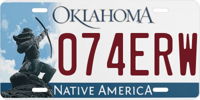 OK license plate 074ERW