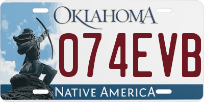 OK license plate 074EVB