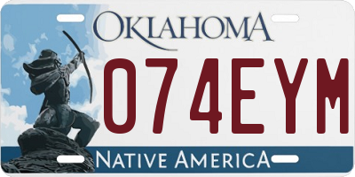 OK license plate 074EYM